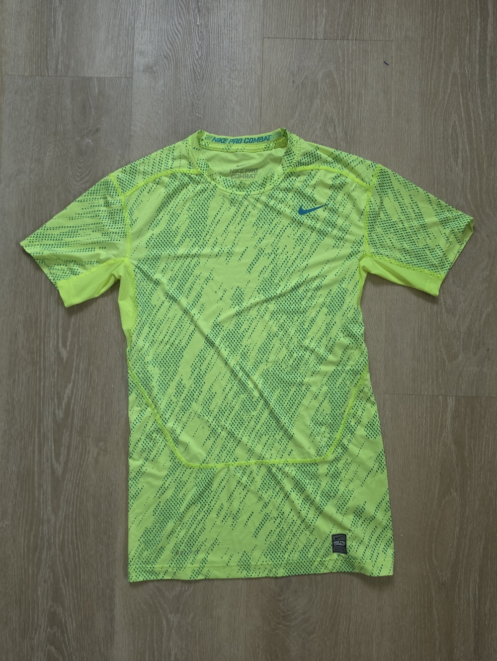 Nike Pro Combat Dri-FIT compression shirt neon green Size XL